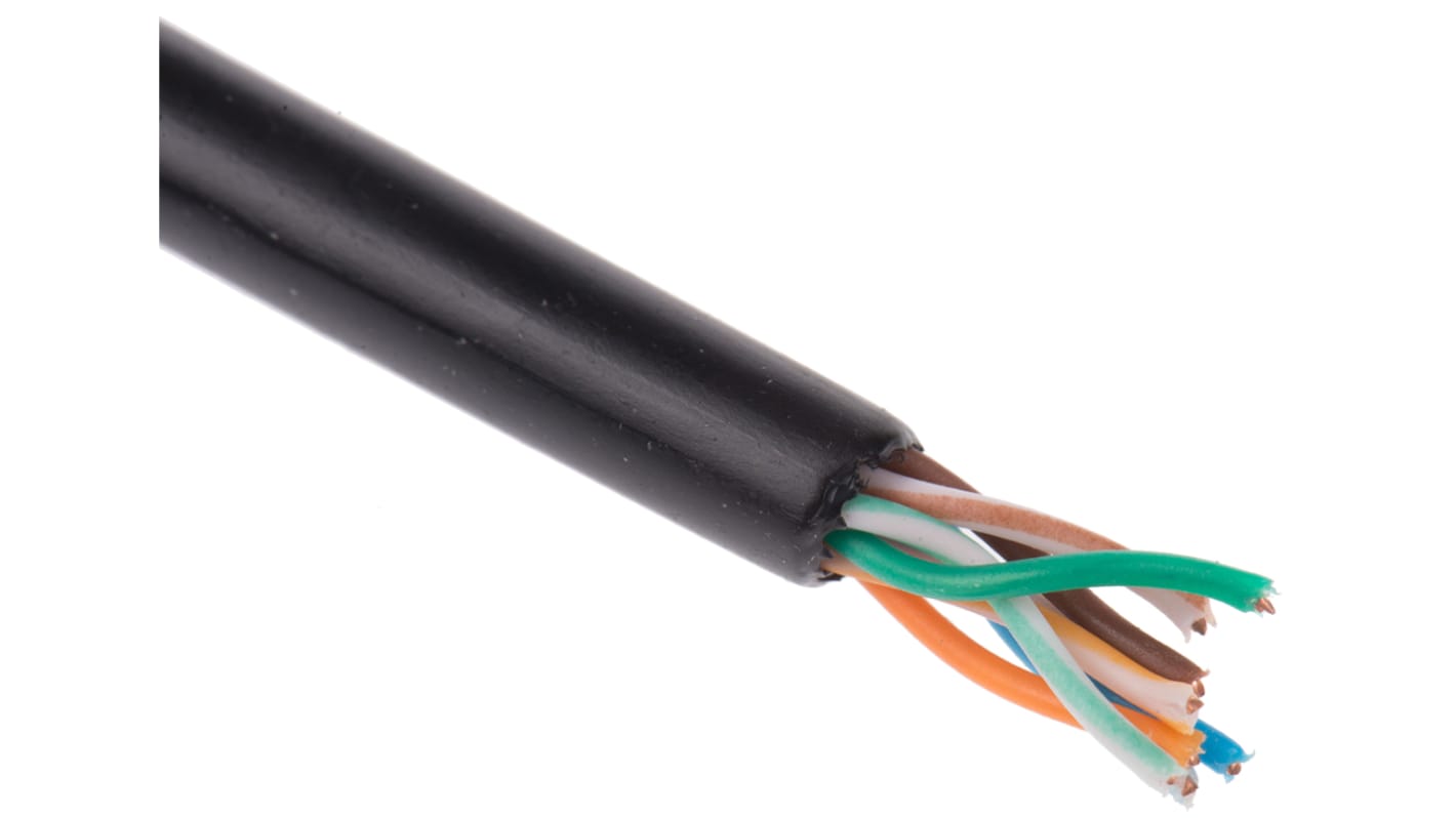 Brad from Molex Cat5e Ethernet Cable, U/UTP, Black PE Sheath, 304m