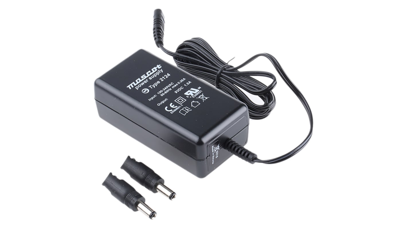 Mascot Power Brick AC/DC Adapter 9V dc Output, 1.5A Output