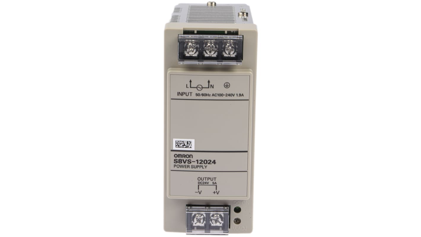 Omron S8VS DIN-Schienen Netzteil Getaktet 24V dc / 5A 120W 85 → 264V ac