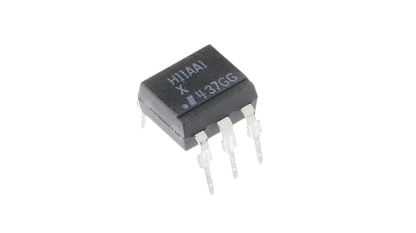 Isocom, H11AA1X AC Input Transistor Output Optocoupler, Through Hole, 6-Pin PDIP