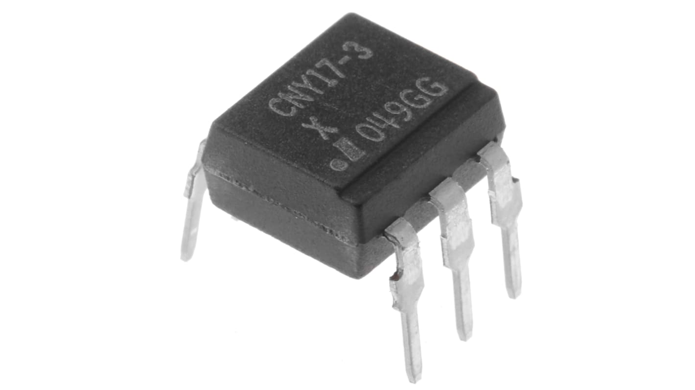 Isocom, CNY17-3X Transistor Output Optocoupler, Through Hole, 6-Pin DIP