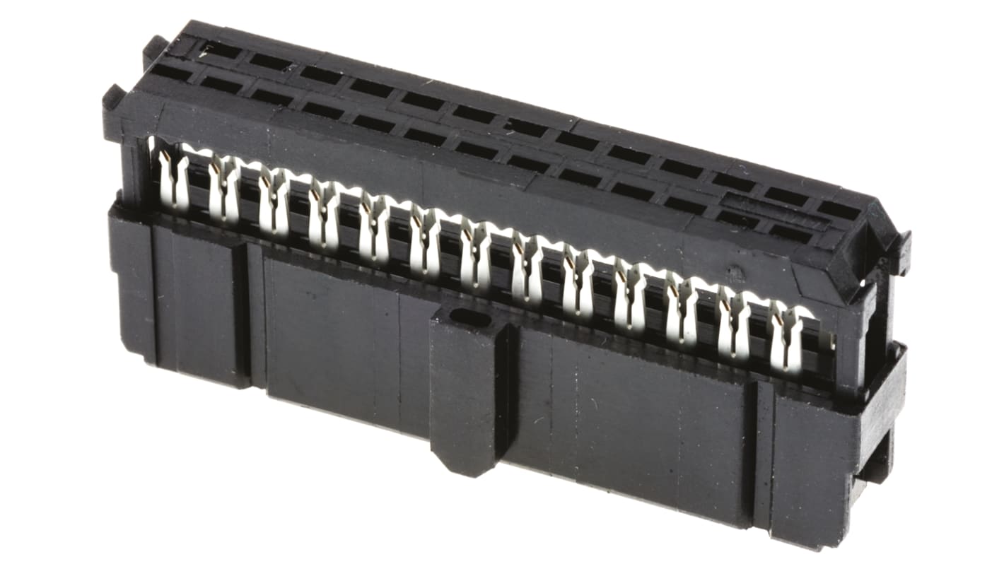 TE Connectivity 26-Way IDC Connector Socket for Cable Mount, 2-Row