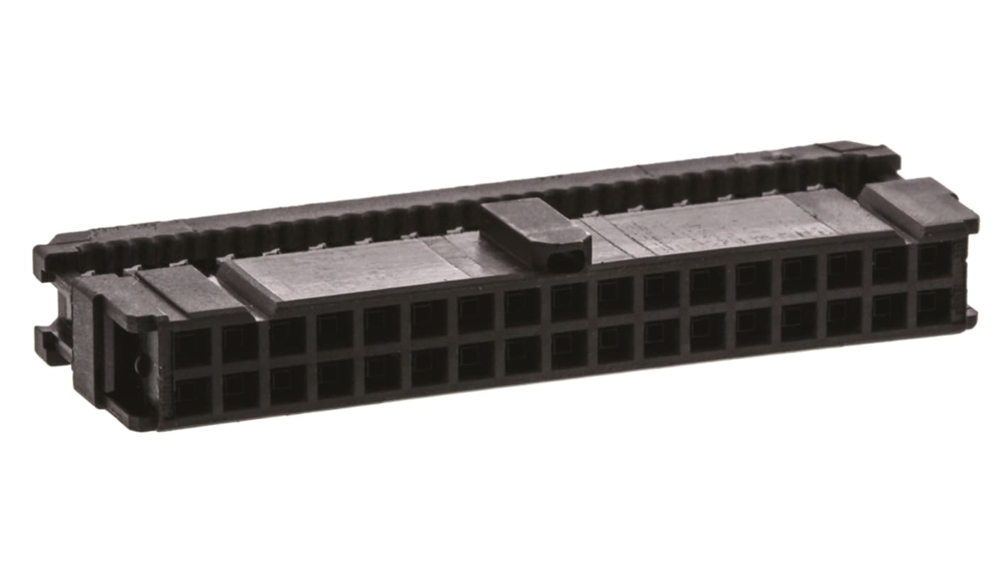 TE Connectivity IDC连接器, 母座, 34p, 2.54mm间距, 2排, 电缆安装, IDC端接, 直角, AMP-LATCH Novo系列