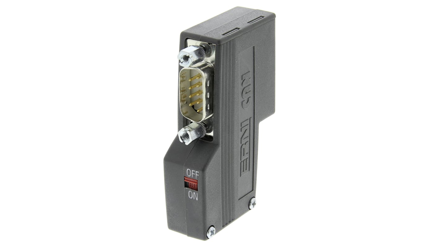Conector D-sub ERNI, Serie 154, paso 2.77mm, Ángulo de 90° , Montaje de Cable, Hembra, Terminación Terminal roscado