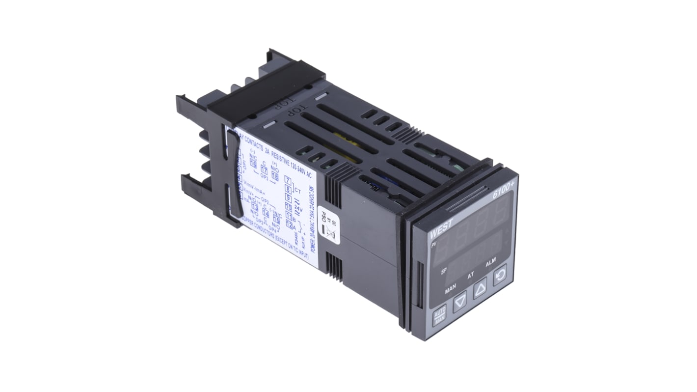 Rs-Online Termoregolatori PID West Instruments P6100 24 → 48 V c.a. / c.c. 48 x 48 (1/16 DIN)mm 1 uscita Lineare