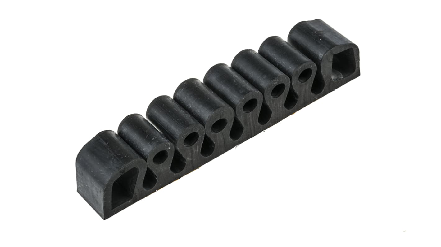 RS PRO Black Rubber Cable Retainer