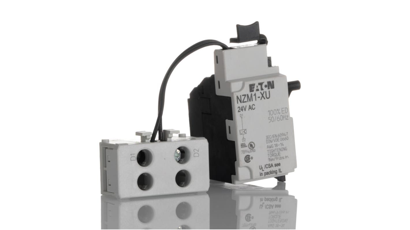 Activación del circuito, Liberación por subtensión, para uso con N(S)1(-4), NZM1(-4), 24V ac, Xboard