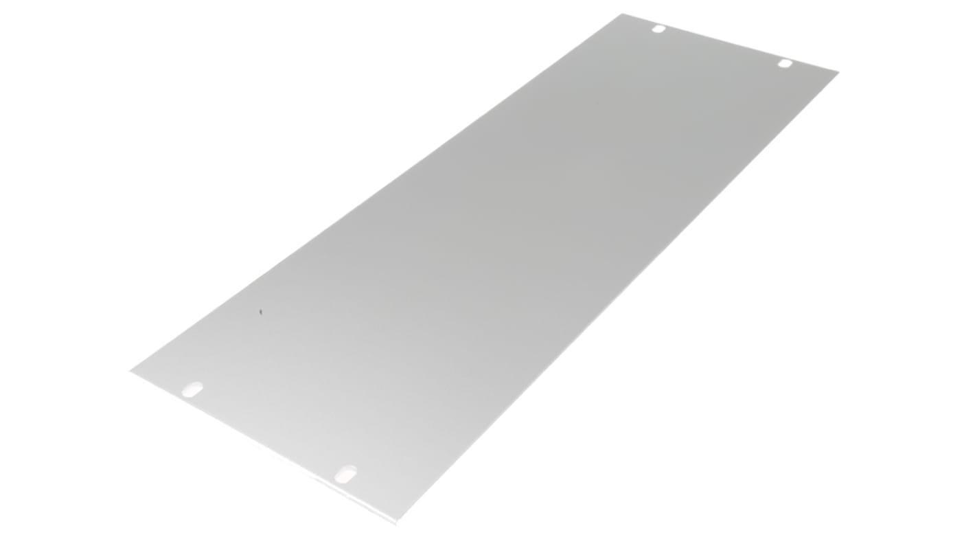 nVent SCHROFF Grey Aluminium Front Panel, 4U, 84HP, 483 x 177mm