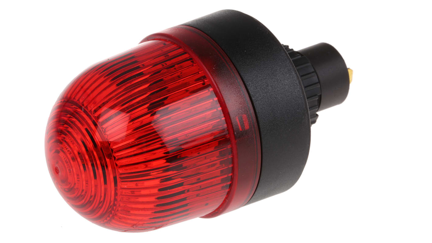 Werma EM 207 Series Red Steady Beacon, 24 V ac/dc, Panel Mount, LED Bulb, IP65