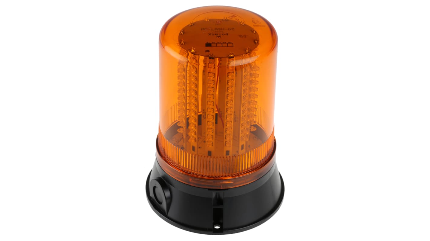 Moflash LED401 Series Amber Multiple Effect Beacon, 24 V dc, Surface Mount, LED Bulb, IP65