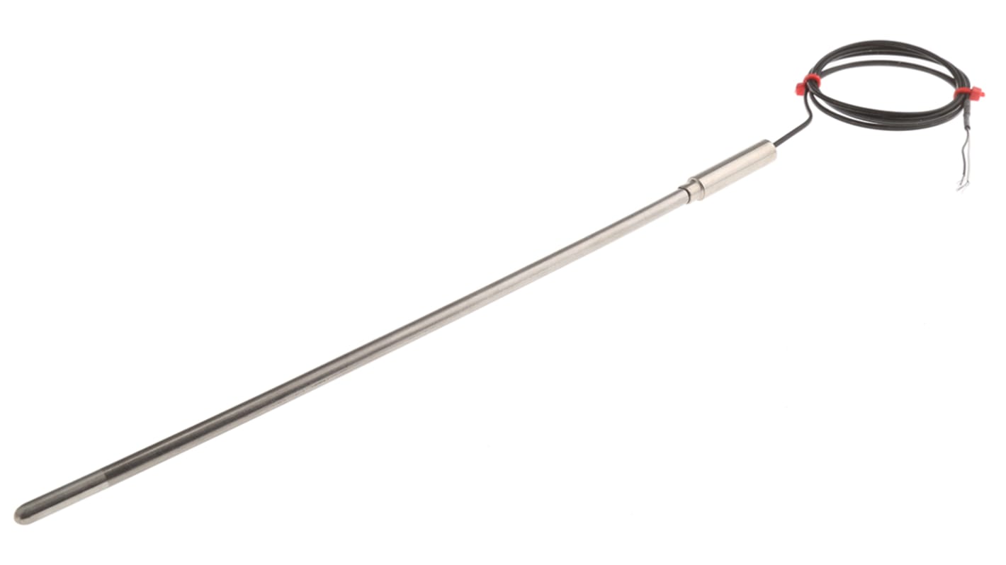 Termopar tipo J RS PRO, Ø sonda 6mm x 250mm, temp. máx +760°C, cable de 1m, conexión Extremo de cable pelado