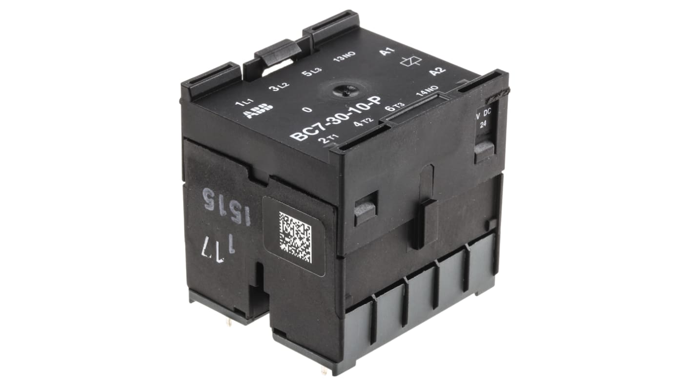 ABB B Range BC7 Contactor Relay, 24 V dc Coil, 3-Pole, 9 A, 5.5 kW, 3NO, 690 V ac