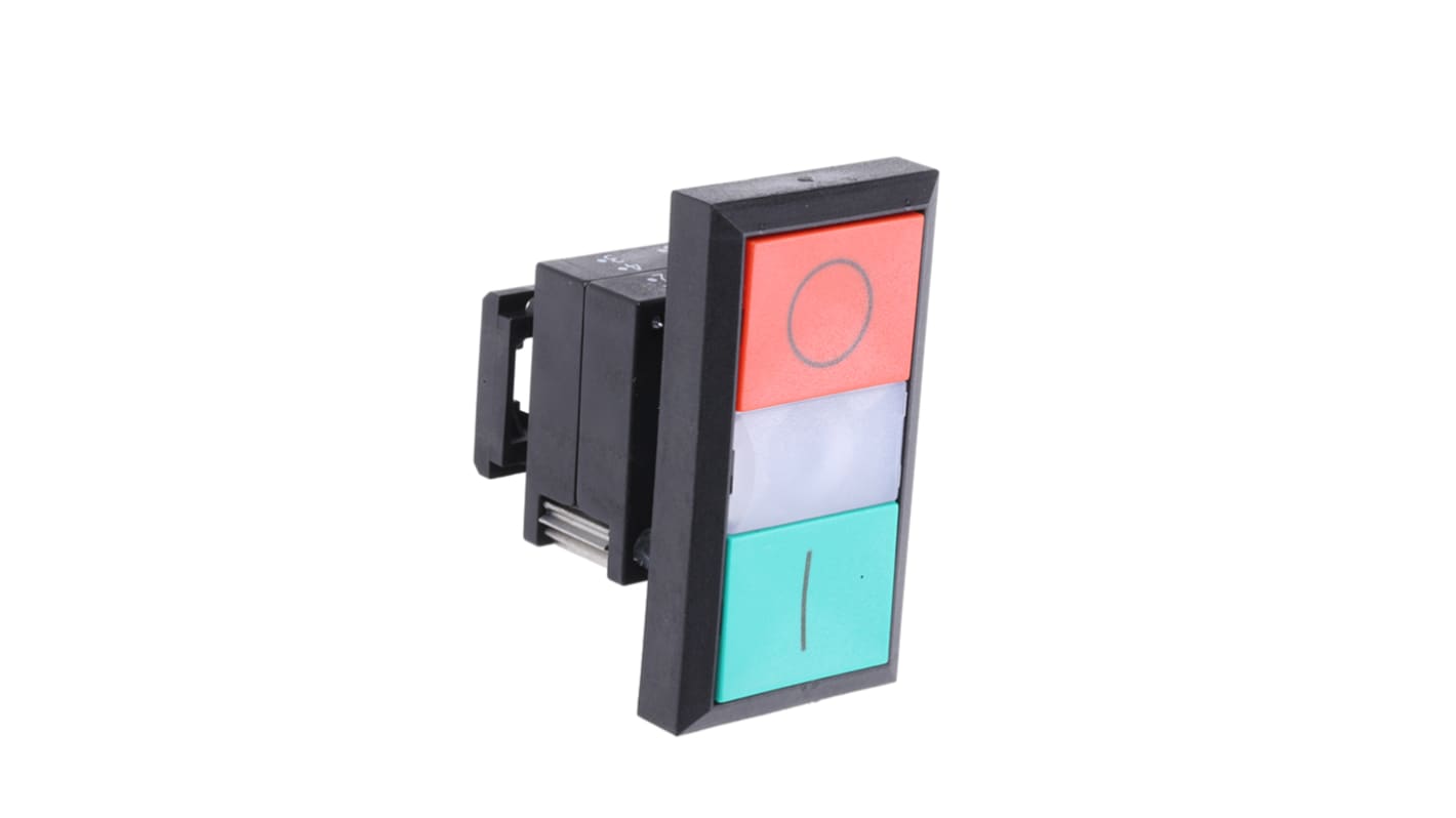 Siemens 3SB3 Series Green, Red Rectangular, Momentary Actuation, 22mm Cutout