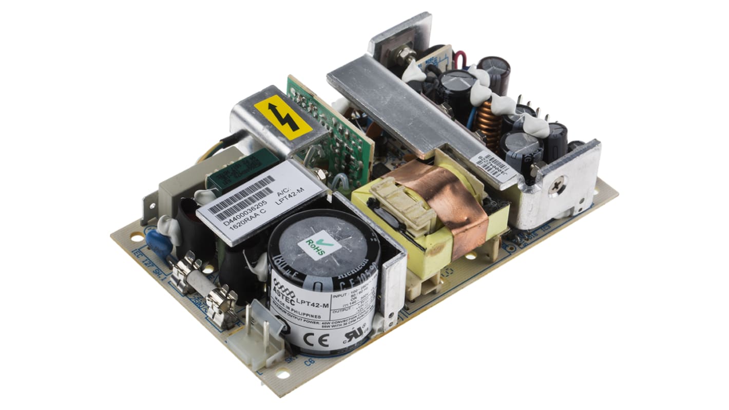 Artesyn Switching Power Supply, LPT42-M, 5 V dc, ±12 V dc, 2.5 A, 5 A, 700mA, 40W, Triple Output, 120 → 300 V