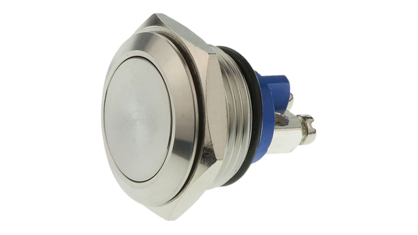 Schurter MCS ES 18 Series Push Button Switch, Momentary, Through Hole, 19mm Cutout, SPST, IP65, IP67