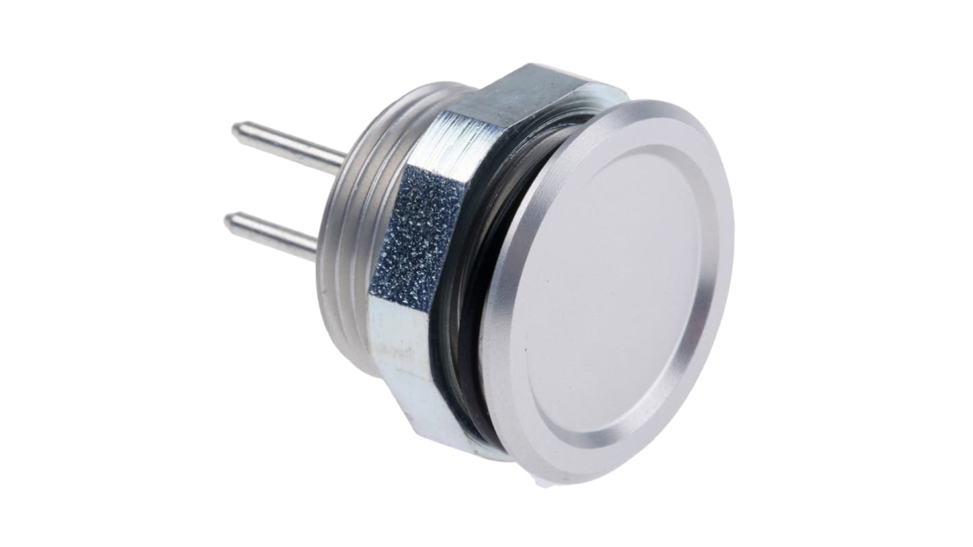 Schurter Piezo Switch, IP67, Solder, 100 mA, -20 → +60°C Silver
