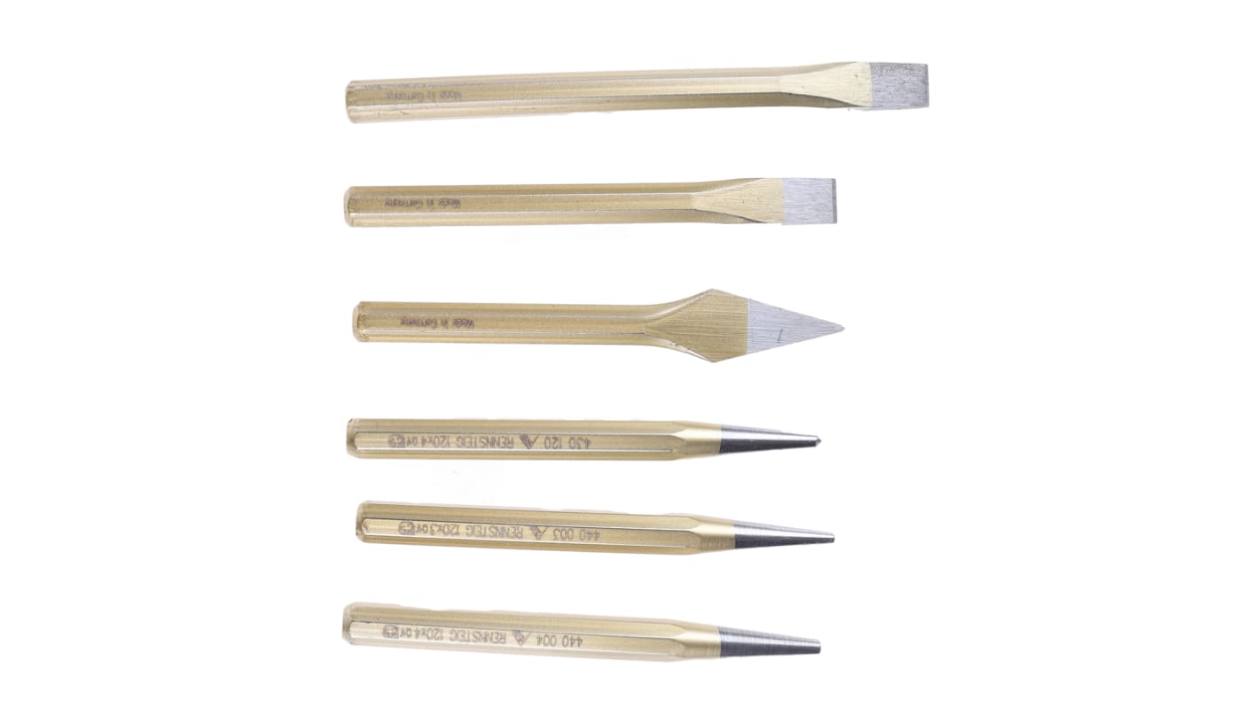 Botapasador, juego de 6 piezas, diámetro de espiga 3 → 4 mm