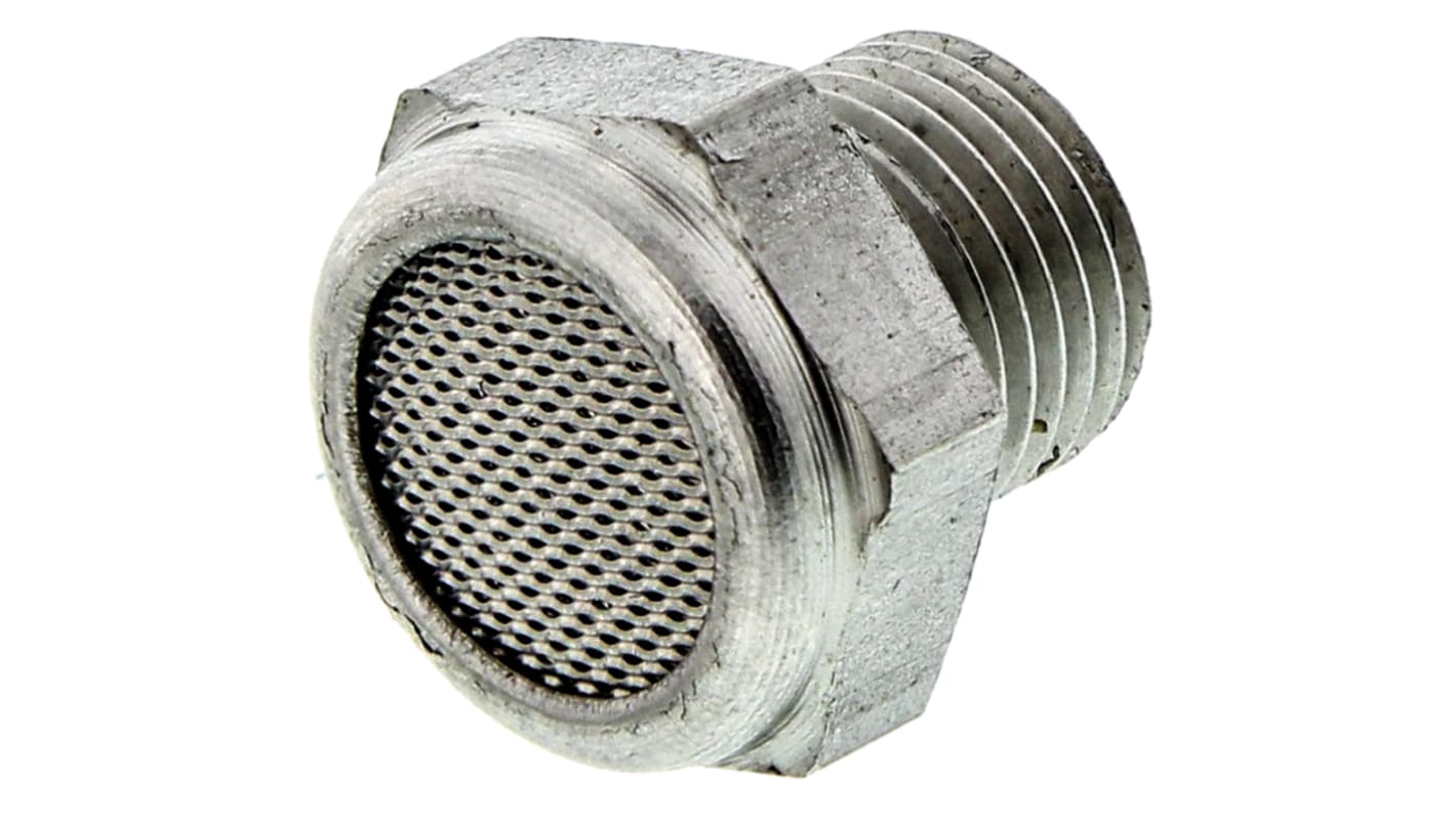 Legris 0682 Pneumatischer Schalldämpfer aus Edelstahl, mit G1/8 Stecker, 12bar