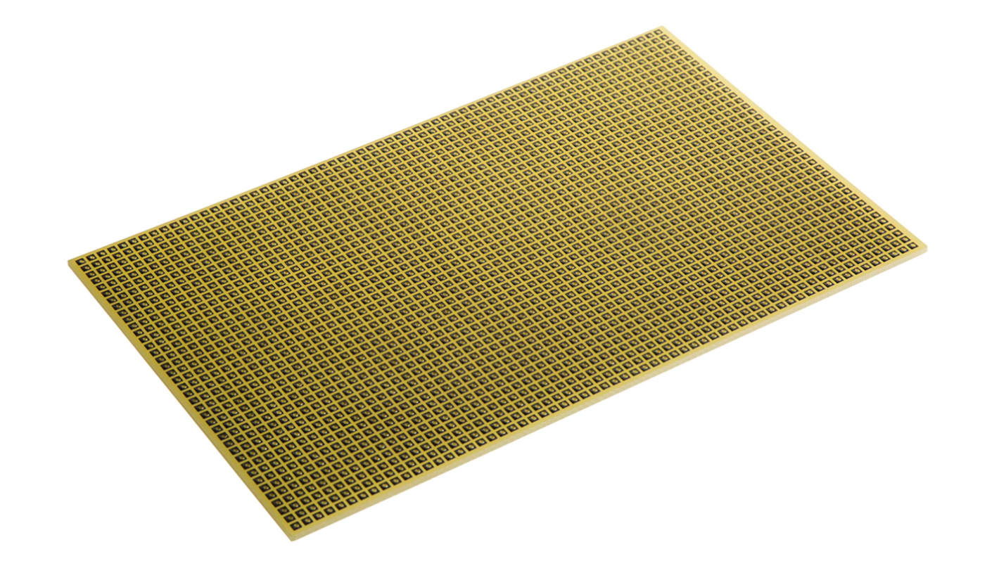 CIF Lochrasterplatine 1, Raster 2.54 x 2.54mm, PCB-Bohrung 1mm, 160 x 100 x 1.6mm 1.6mm Epoxid Glasfaser-Laminat FR4