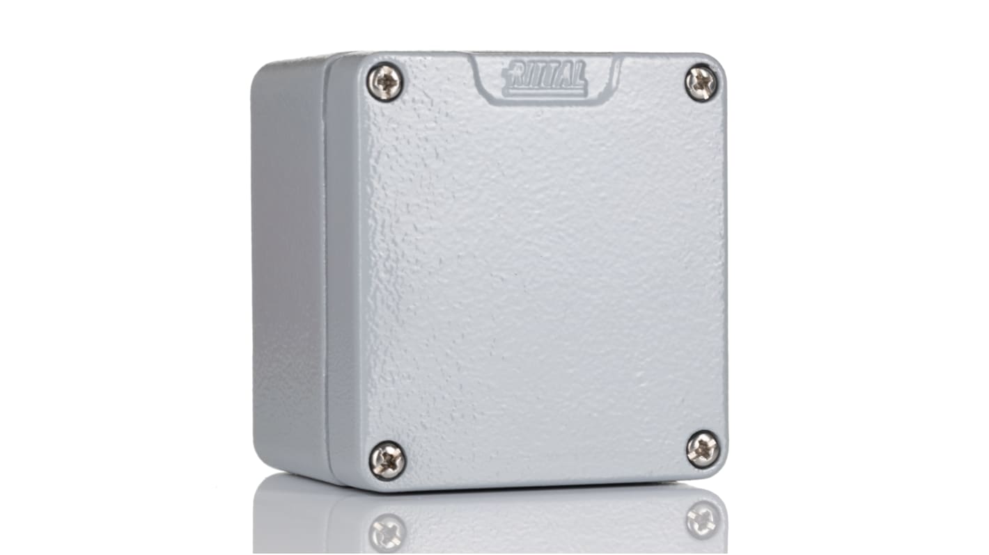 Rittal 壁挂式外壳, 铸铝主体, RAL 7001, IP66, 80 mm高x75 mm宽x57mm深, GA系列