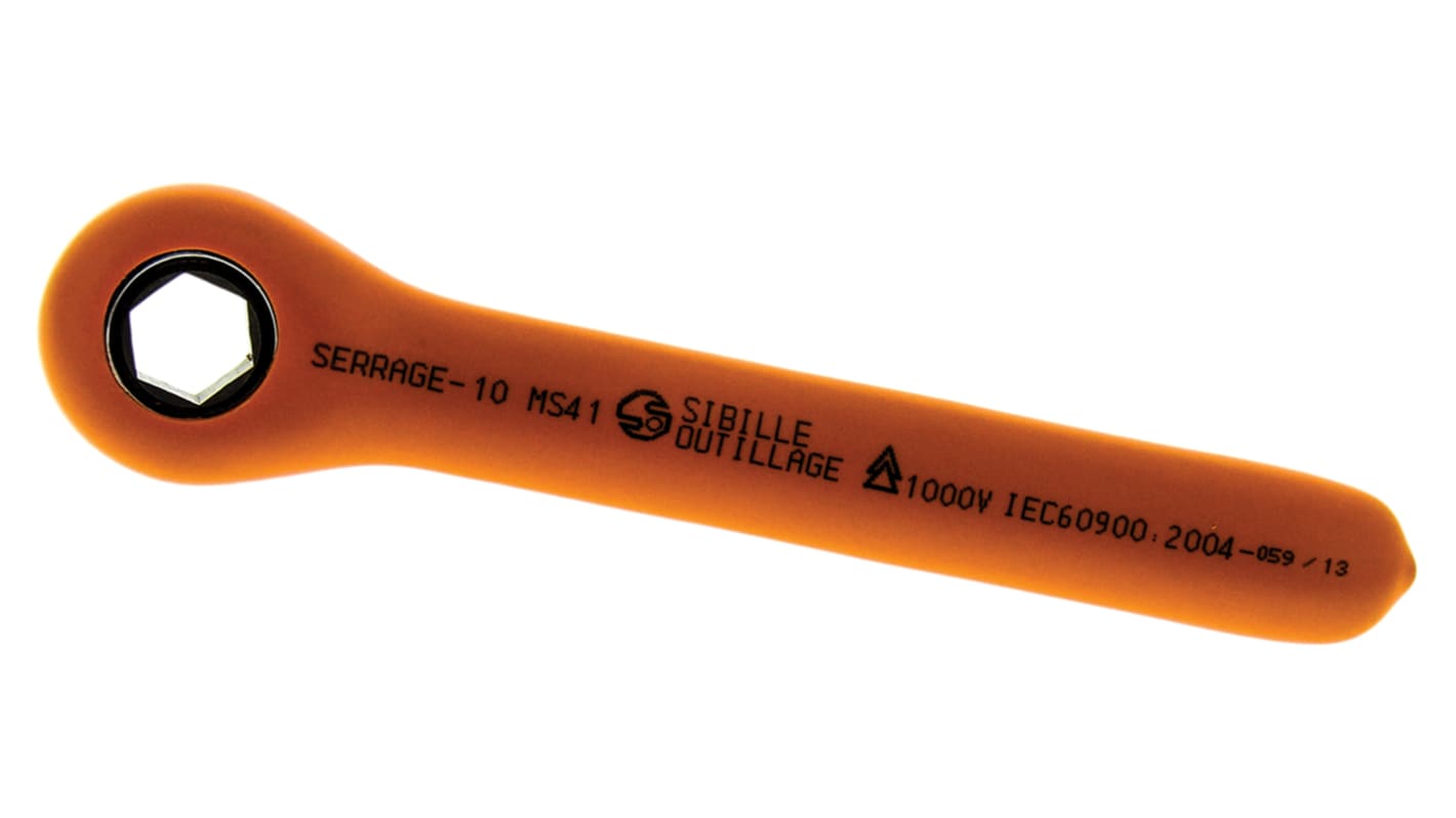 Penta Ratchet Ring Spanner, 10mm, Metric, VDE/1000V