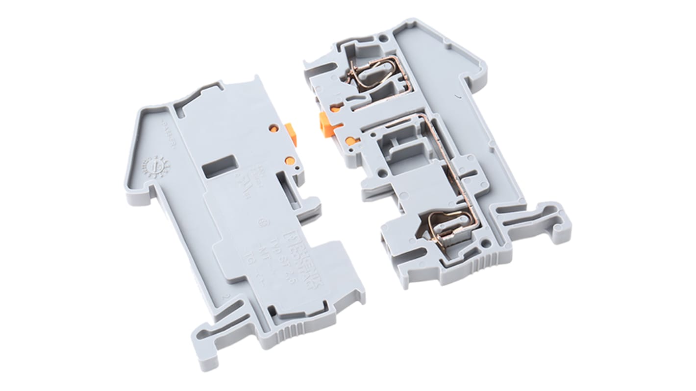 Phoenix Contact 3036343 ST 2.5-MT Series Grey, 0.2 → 6mm², Single-Level, Spring Clamp Termination