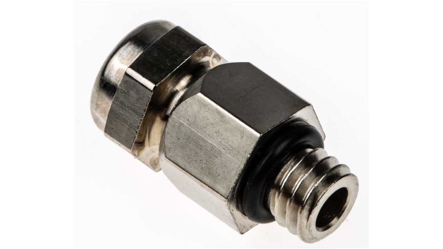 Lapp SKINDICHT Series Metallic Nickel Plated Brass Cable Gland, M6 Thread, 2mm Min, 3mm Max, IP68