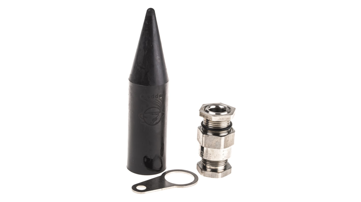 Stainless Steel Cable Gland Kit, M20 Thread, 4mm min., 8.4mm max., IP66, IP68