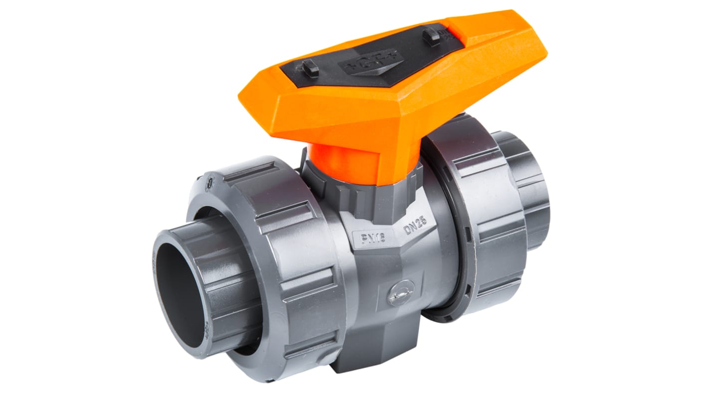 Georg Fischer Plastic 2 Way, High Pressure Ball Valve, BSP, 32mm