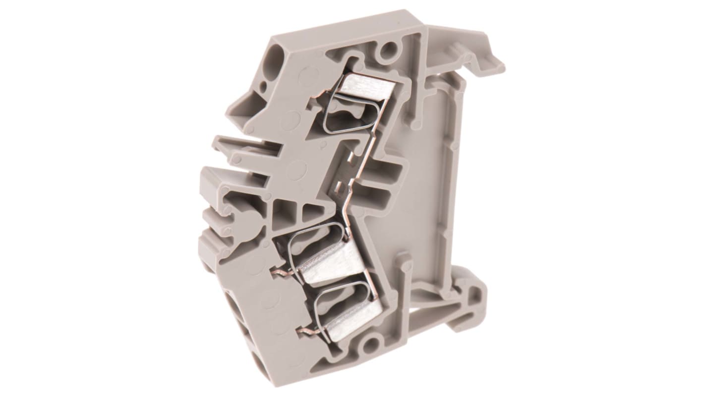 Weidmuller 1706010000 ZDU Series Beige, 2.5mm², Single-Level, Clamp Termination