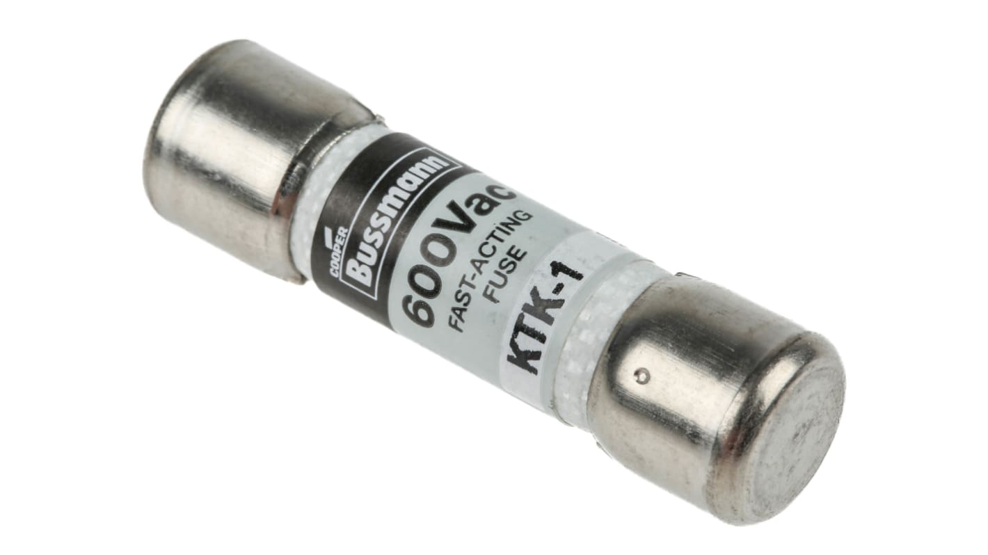 Eaton 管ヒューズ 1A 10 x 38mm 600V ac (速断型) KTK-1 | RS Eaton 管ヒューズ 1A 10 x 38mm 600V ac (速断型) KTK-1 | RS