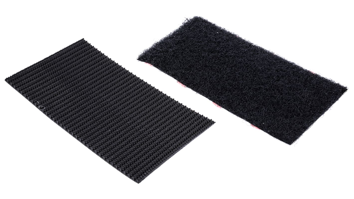 Velcro Black Hook & Loop Tape, 50mm x 100mm