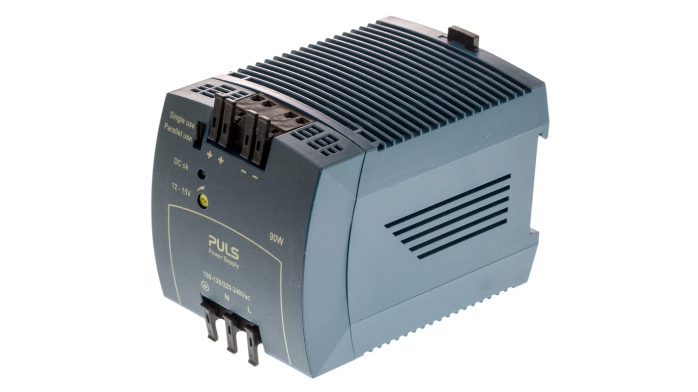 PULS MiniLine MLY Switched Mode DIN Rail Power Supply, 220 → 240V ac ac Input, 12V dc dc Output, 7.5A Output, 90W