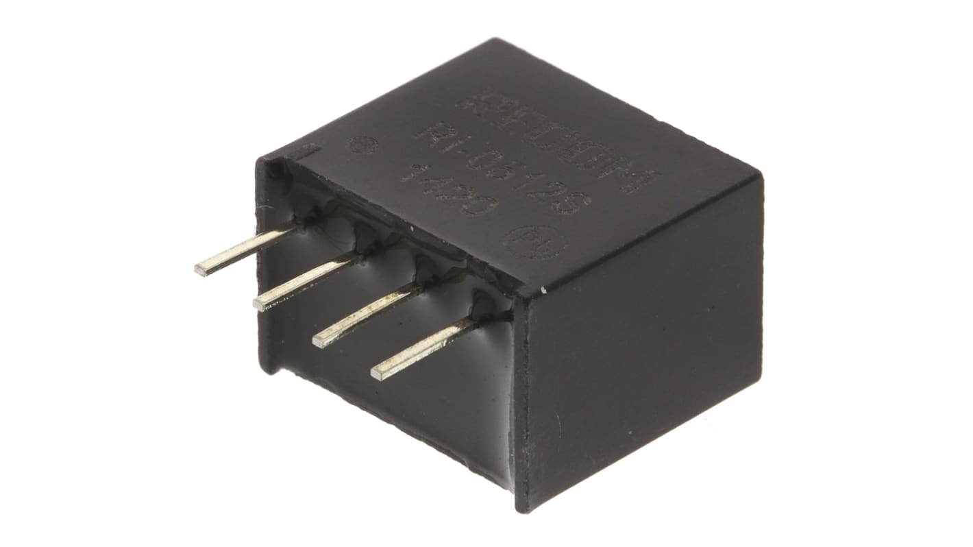 Recom RI DC-DC Converter, 12V dc/ 167mA Output, 4.5 → 5.5 V dc Input, 2W, Through Hole, +85°C Max Temp -40°C Min