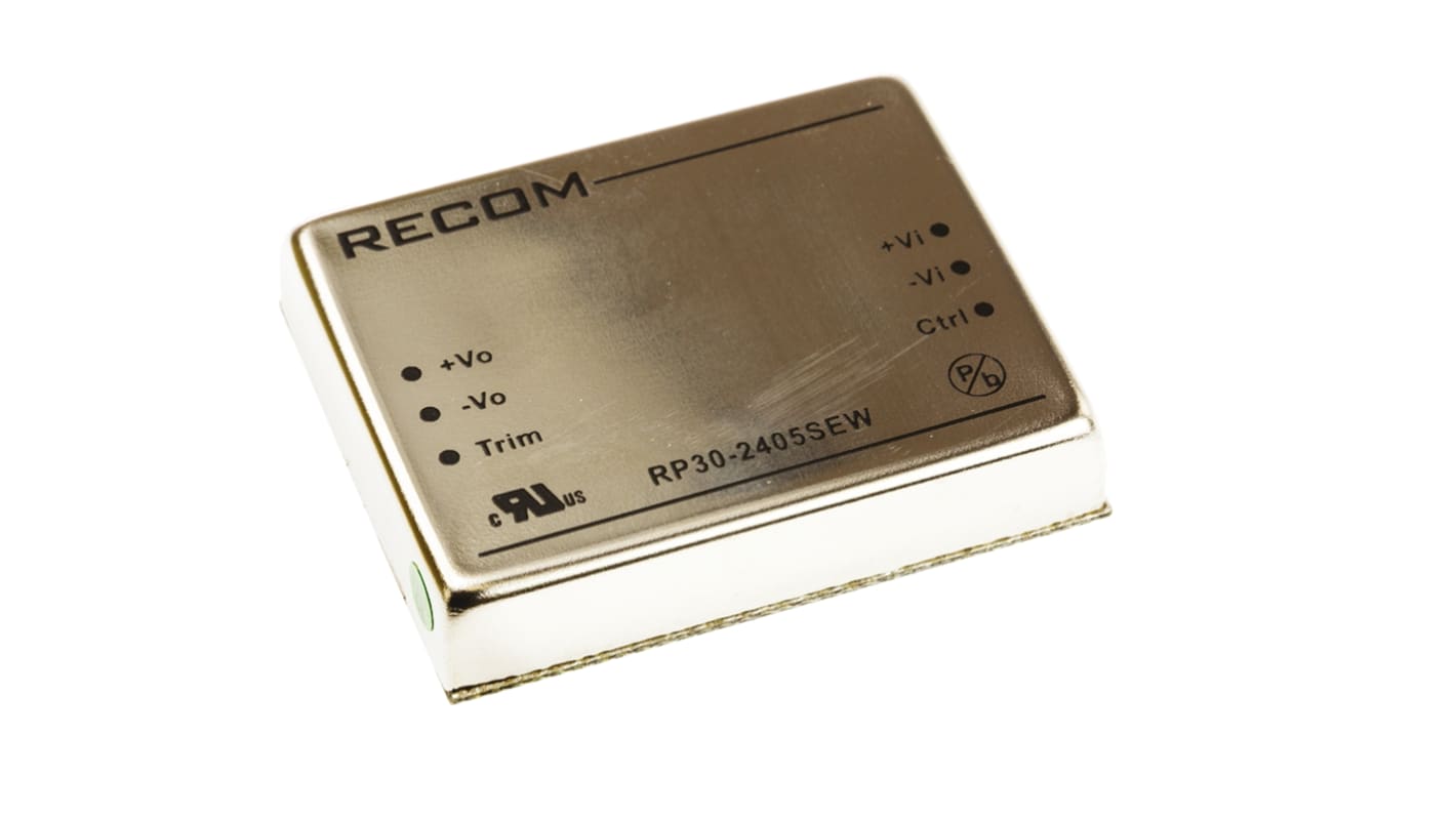 Przetwornica DC-DC, 30W, Uwe 10 → 40 V DC, Uwy 5V dc, Iwy 6A, Recom