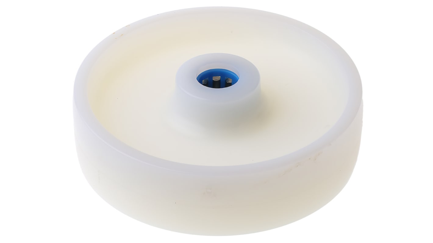 LAG White Polyamide Hygienic, Low Rolling Resistance, Non-Marking Trolley Wheel, 400kg