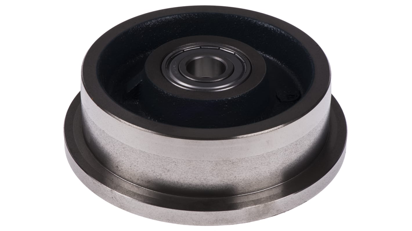 Kółko do wózka, Lite, Żeliwo, Niebieski, obc.: 500kg, śred.: 130mm, szer.: 35mm
