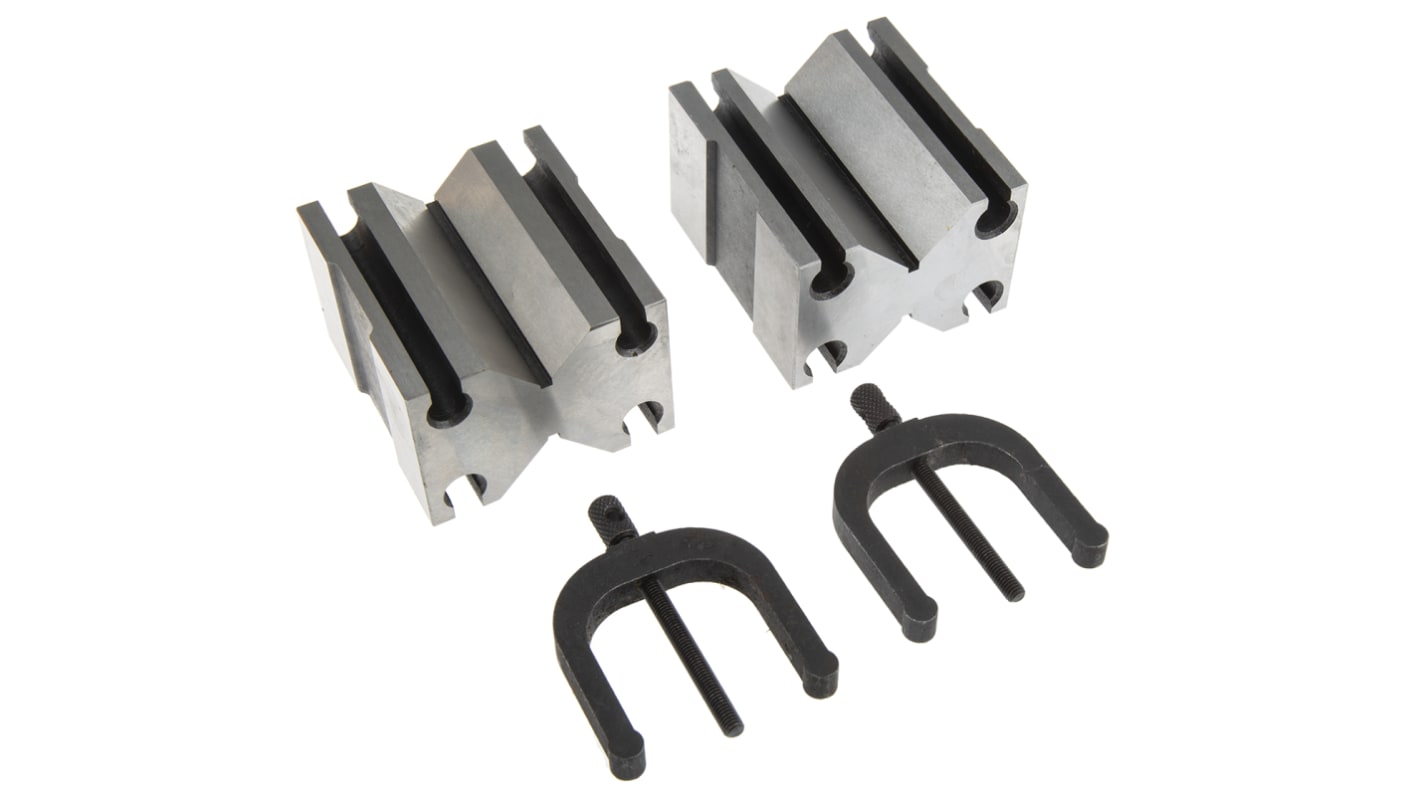 RS PRO Chrome Steel Screw Clamping V-Block, 31.1mm Capacity
