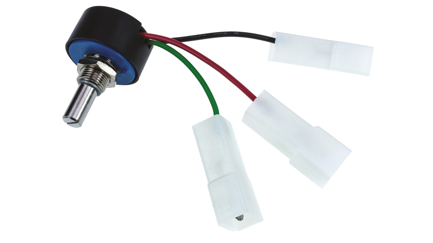 Vishay 357 1kΩ Rotary Potentiometer Continuous-Turns 1-Gang Panel Mount, 357B0102MXB054506
