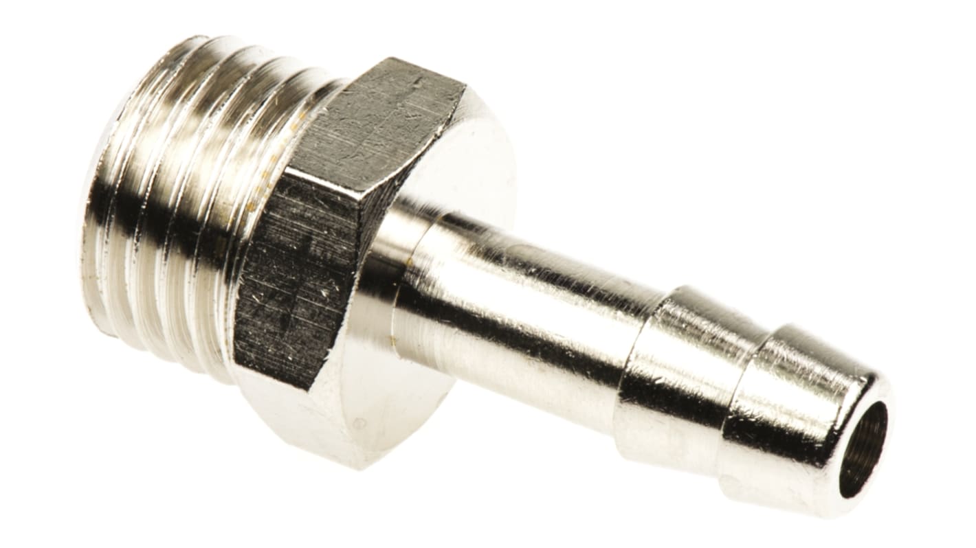 Legris LF3000 Series Straight Threaded Adaptor, G 1/4 Male to Push In 6 mm, Threaded-to-Tube Connection Style