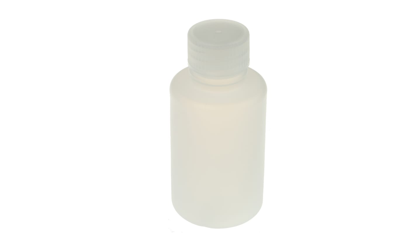 RS PRO HDPE Laborflasche 125ml, Ø 50mm Vorratsflasche Enghalsig 50 (Dia.) x 102mm