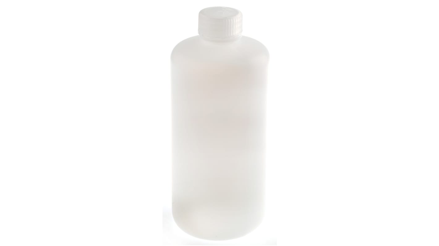 RS PRO HDPE Laborflasche 500ml, Ø 75mm Vorratsflasche Enghalsig 75 (Dia.) x 160mm