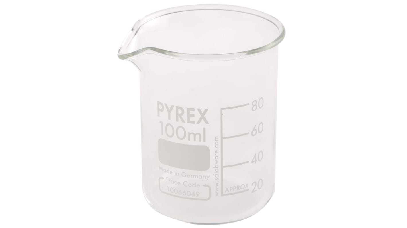 RS PRO Borosilicate Glass 100ml Beaker