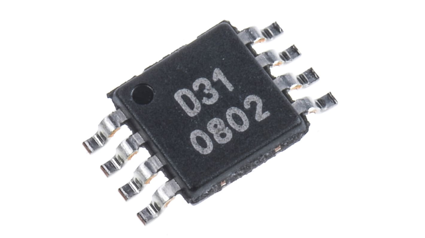 Texas Instruments 16 位数模转换器, 单通道, 93ksps转换率, MSOP封装, 最长稳定10μs, 8引脚, 串行 (SPI/QSPI/Microwire)接口, 单极输出