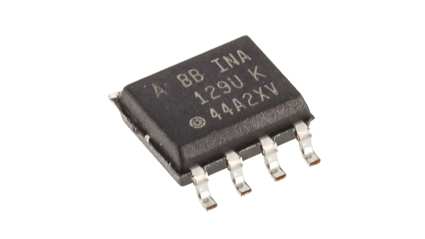 INA129UA Texas Instruments, Instrumentation Amplifier, 125μV Offset 1.3MHz, 8-Pin SOIC