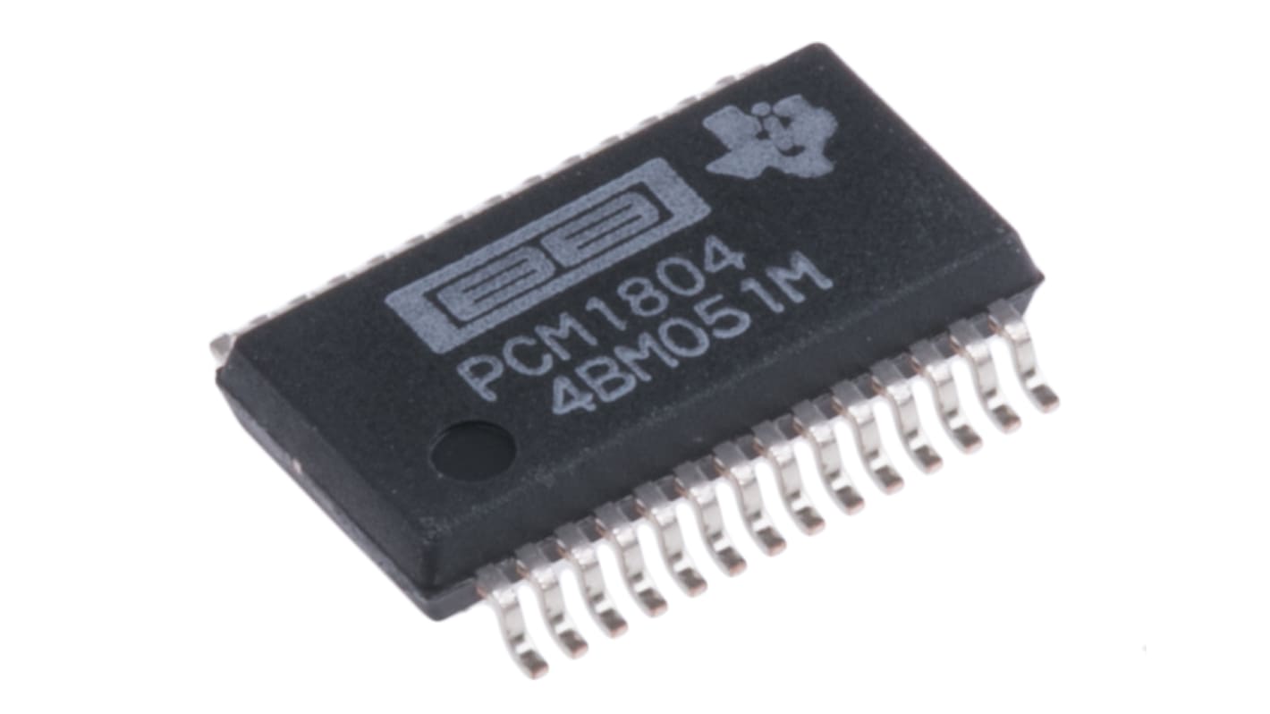 Texas Instruments 24 Bit Audio-ADC PCM1804DB Dual, 192ksps SSOP, 28-Pin