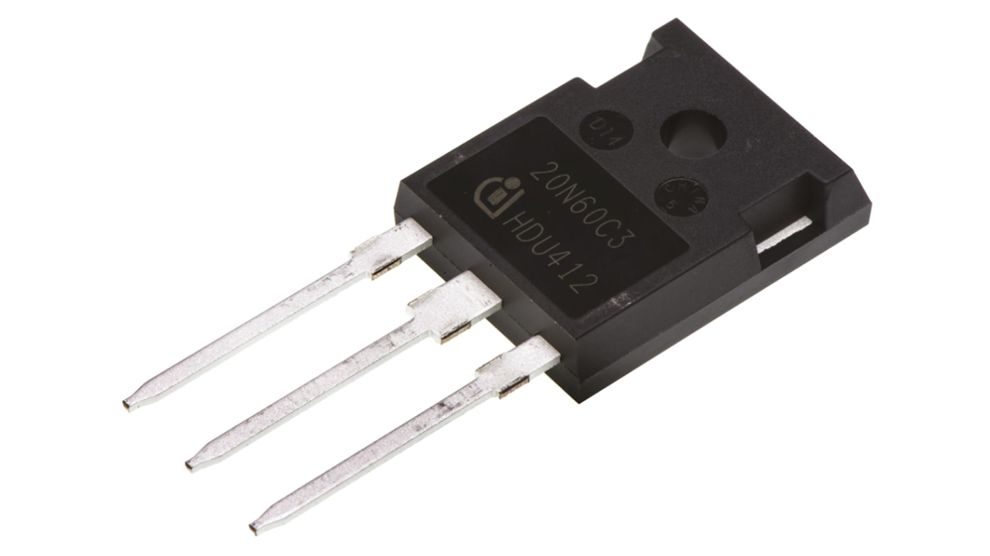 Infineon CoolMOS™ C3 N-Channel MOSFET, 21 A, 650 V, 3-Pin TO-247 SPW20N60C3FKSA1