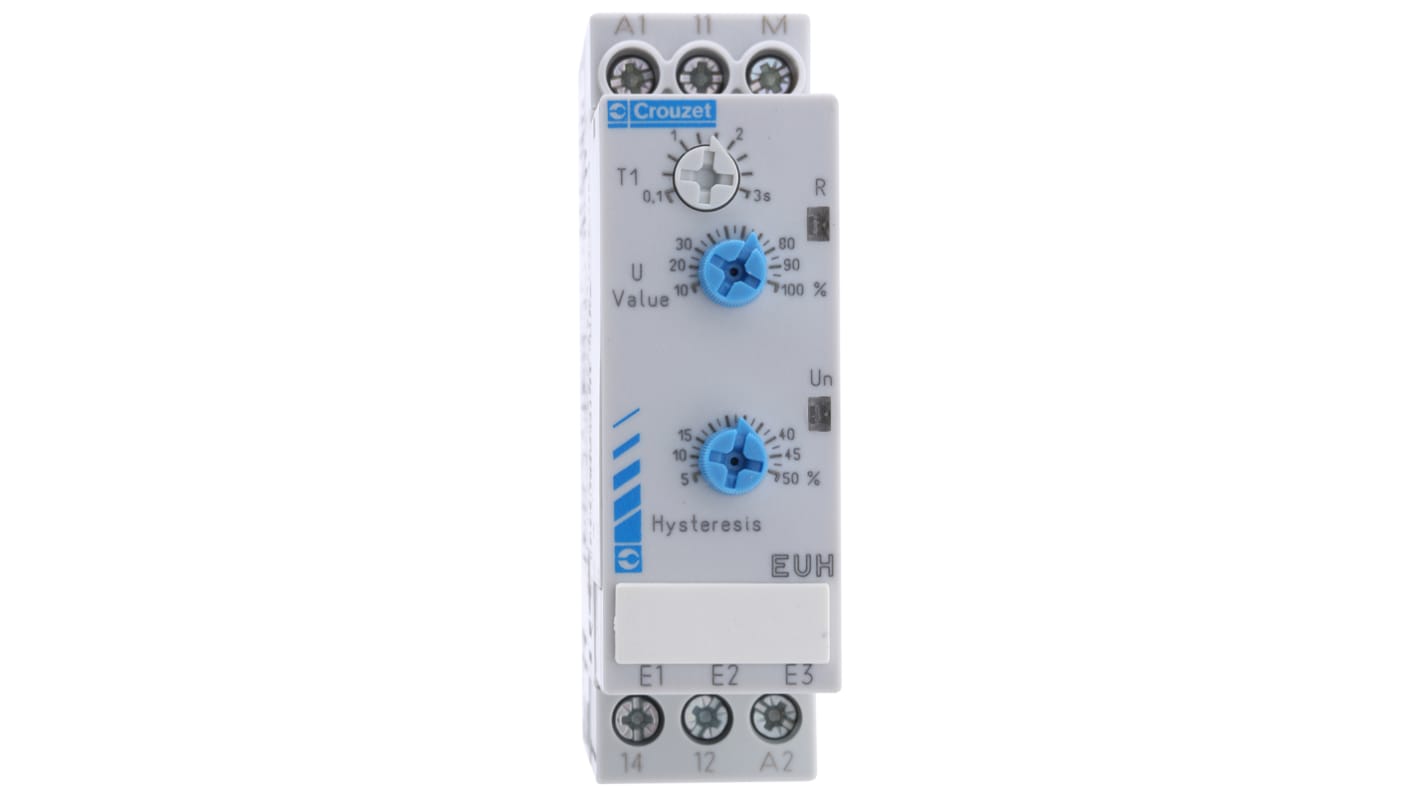 Crouzet Voltage Monitoring Relay, 1 Phase, SPDT, DIN Rail