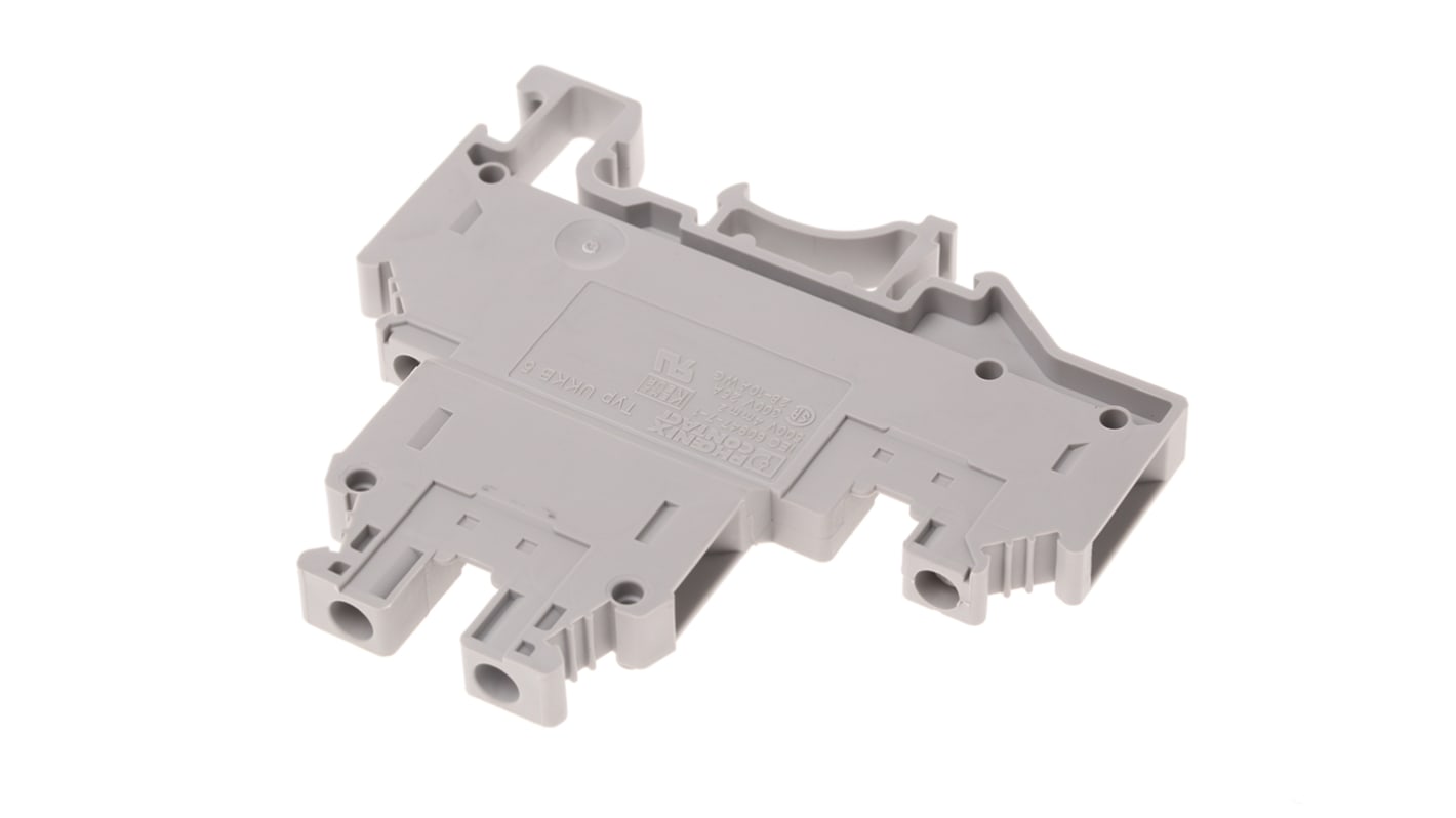 Phoenix Contact 双层端子, 32A, 500 V, 0.2 → 4mm²CSA, 螺钉端接, 灰色, UKKB 5系列, UKKB 5