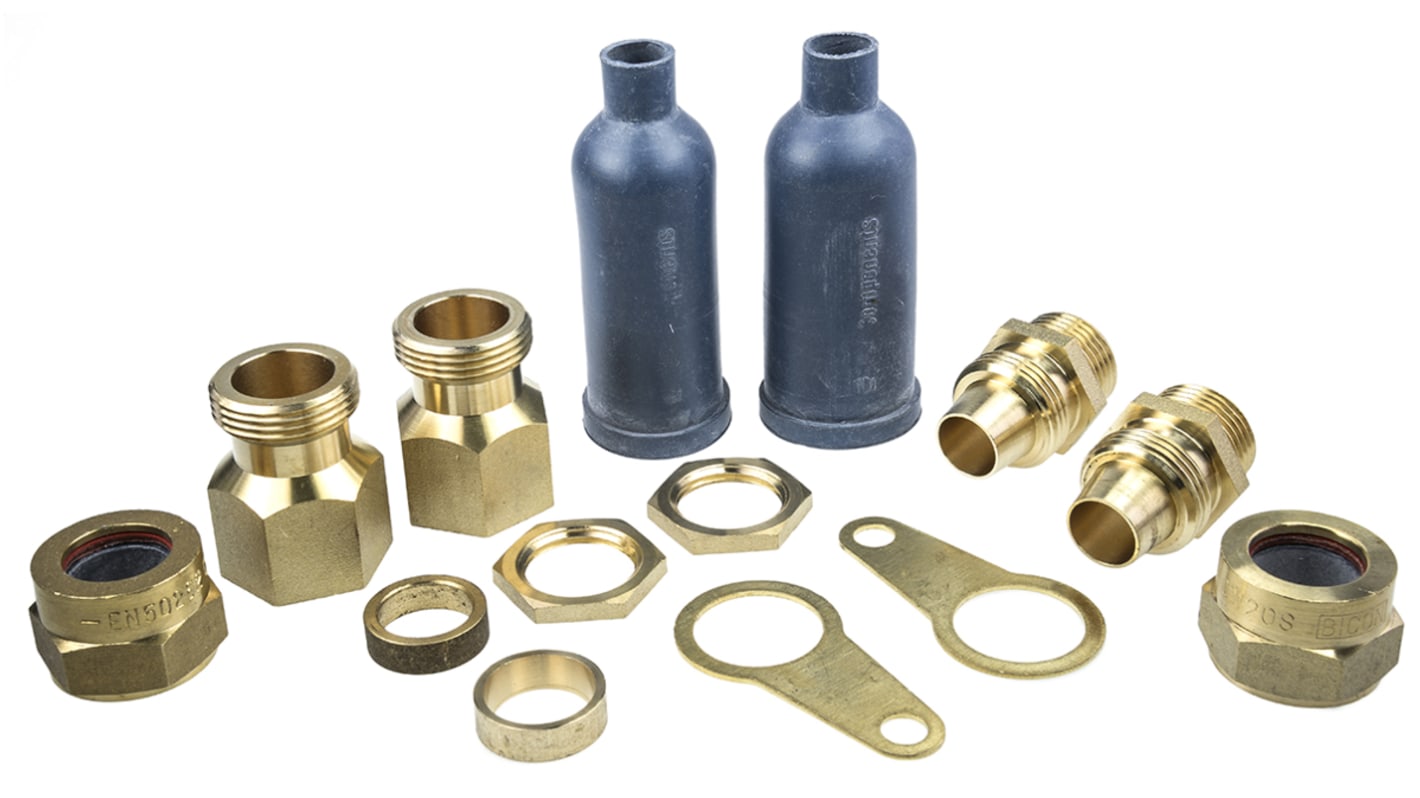 Prysmian LSF-CW Series Steel Cable Gland Kit, M20 Thread, 8mm min., 15.8mm max., IP66